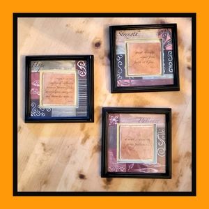 Patience, Strength & Hope Wall Art Set of 3